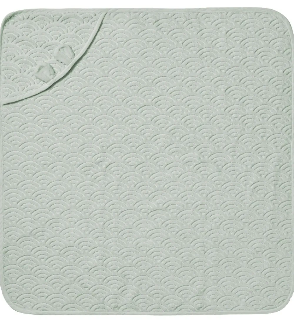Cam Cam Babyhåndklæde- Og Poncho*Babyhåndklæde - 80x80 cm - Dusty Green m. Ører