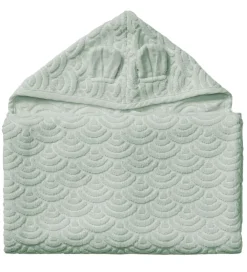Cam Cam Babyhåndklæde- Og Poncho*Babyhåndklæde - 70x130 cm - Dusty Green m. Ører