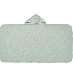 Cam Cam Babyhåndklæde- Og Poncho*Babyhåndklæde - 70x130 cm - Dusty Green m. Ører
