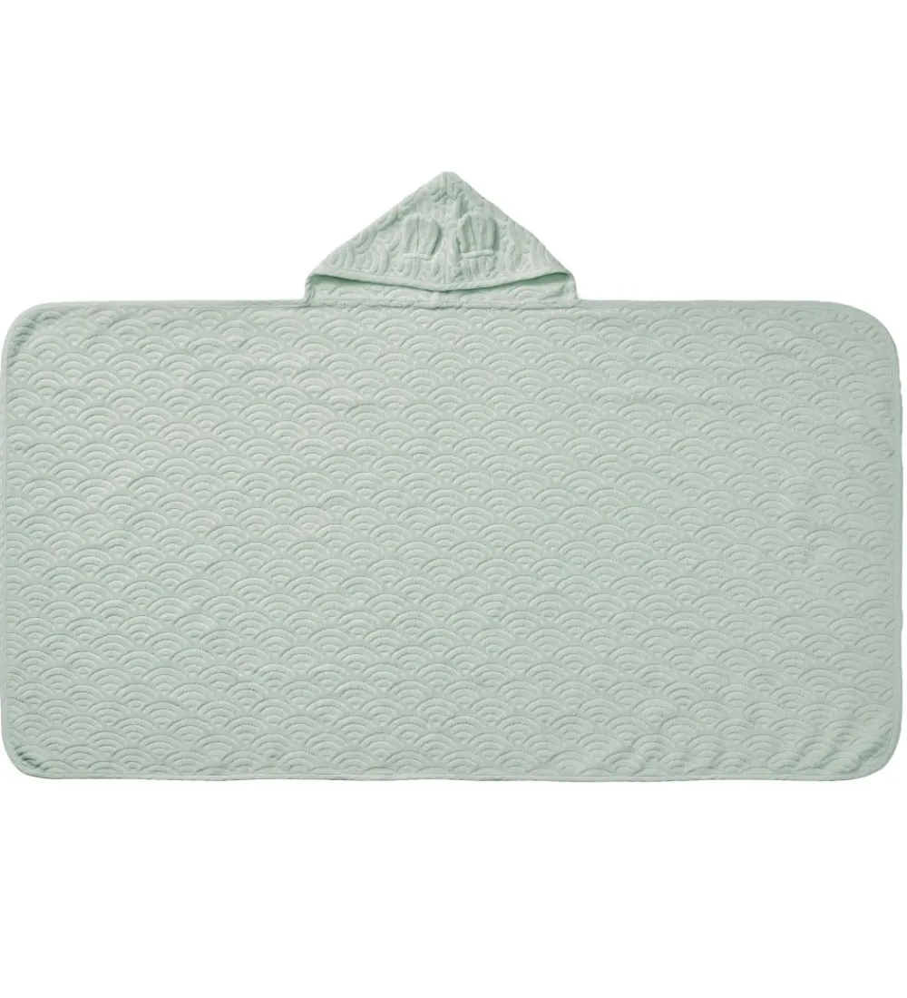 Cam Cam Babyhåndklæde- Og Poncho*Babyhåndklæde - 70x130 cm - Dusty Green m. Ører