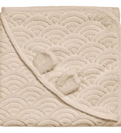 Babyhåndklæde- Og Poncho-Cam Cam Babyhåndklæde - 80x80 cm - Almond m. Ører