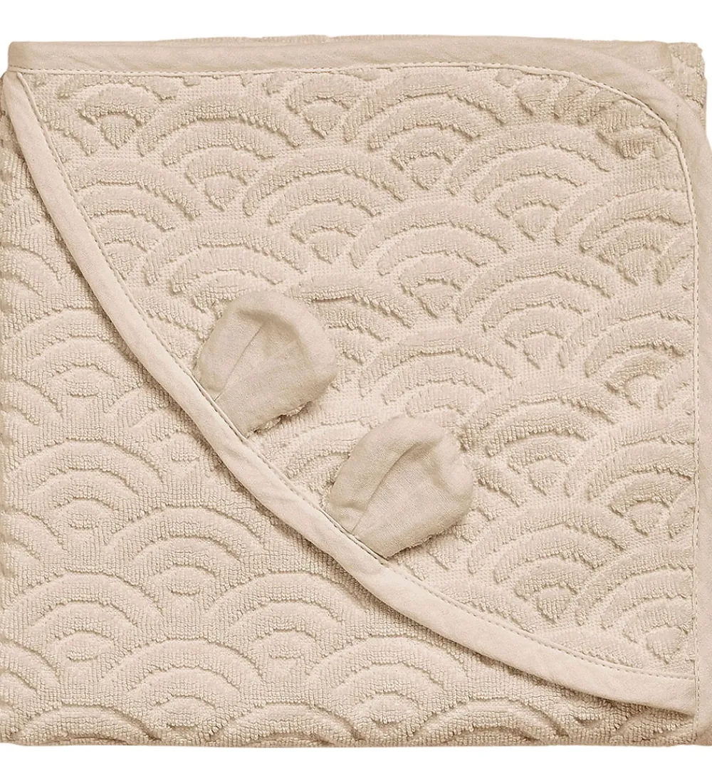Babyhåndklæde- Og Poncho-Cam Cam Babyhåndklæde - 80x80 cm - Almond m. Ører