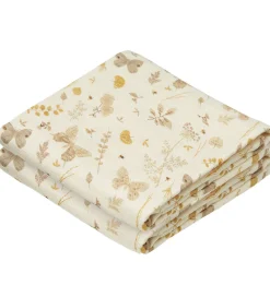 Babysvøb-Cam Cam Babysvøb - 120x120 cm - Beige m. Blade/Sommerfugle