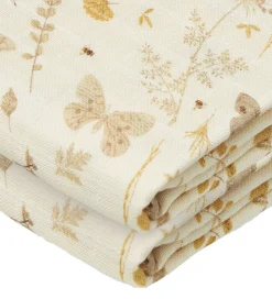 Babysvøb-Cam Cam Babysvøb - 120x120 cm - Beige m. Blade/Sommerfugle