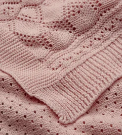 Cam Cam Tæpper|Børneværelset*Babytæppe - Strik - Pointelle - Sorbet