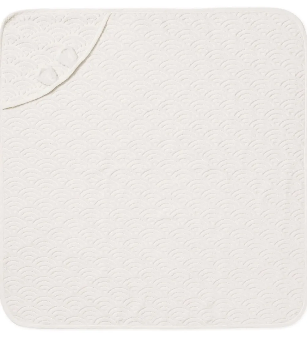 Cam Cam Babyhåndklæde- Og Poncho*Badeslag - 80x80 - Off-White m. Ører