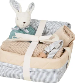 Tæpper|Sutteklude Og Nusseklude-Cam Cam Gaveæske - Babyshower - Classic Stripes Blue
