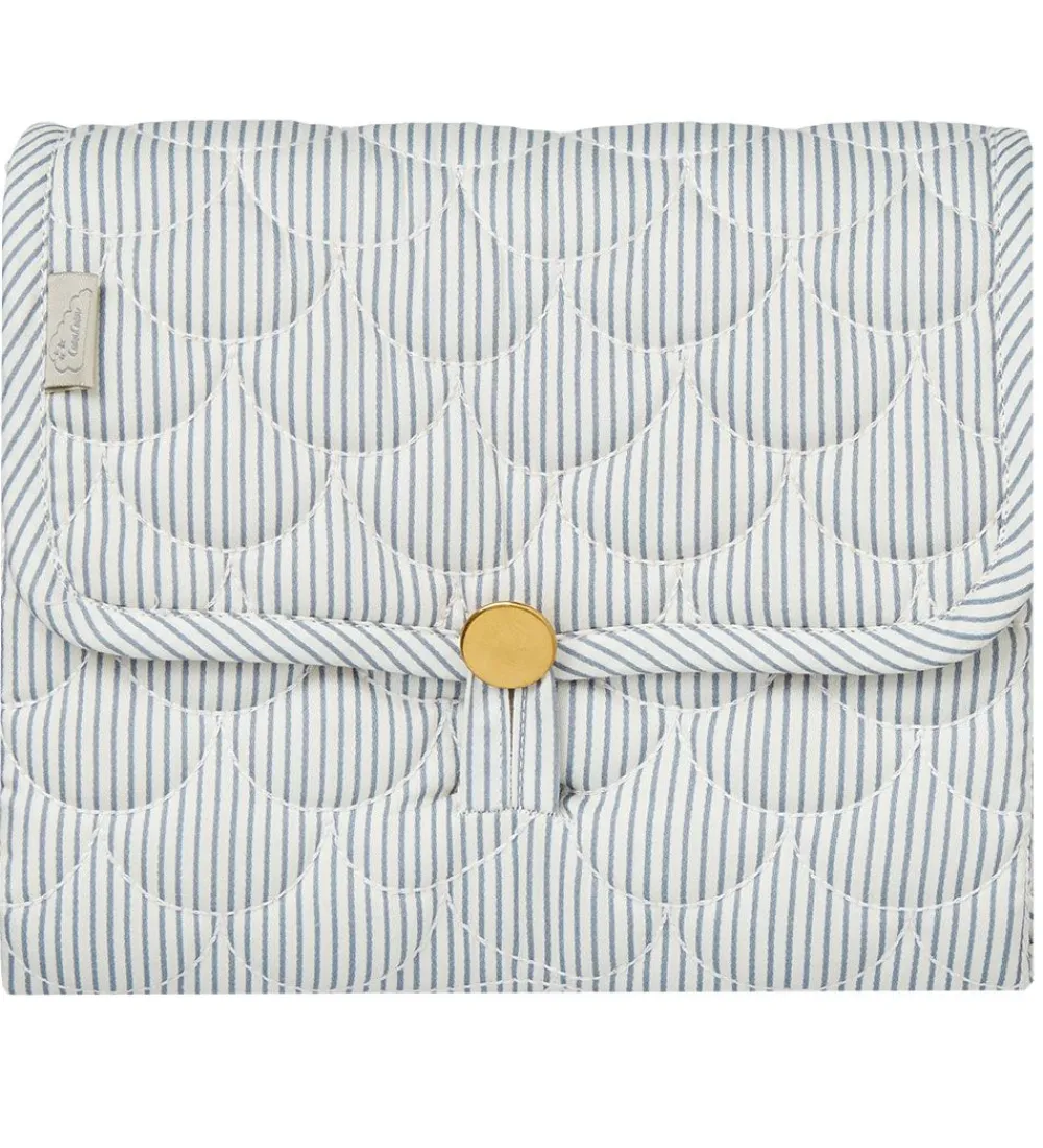 Pusleborde|Puslepuder Og -Underlag-Cam Cam Pusleunderlag - Quilted - 70x44 cm - Classic Stripes Blu