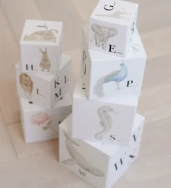 Cam Cam Stablelegetøj*Stableklodser - 10 stk. - Alphabet Animals