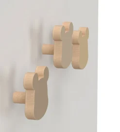 Cam Cam Knager*Træknager - 3-pak - 7x7x6,5 cm - Bjørn