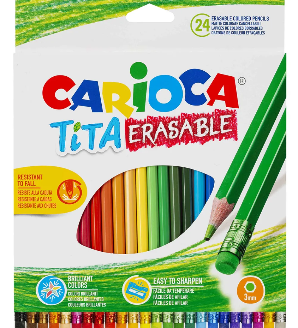Skriveredskaber-Carioca Farveblyanter - 24 stk. - Multifarvet
