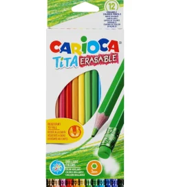 Tuscher Og Farver|Kreativ Leg-Carioca Farveblyanter m. Viskelæder - 3mm - 12-pak