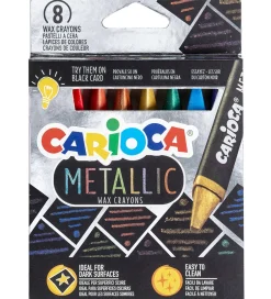 Carioca Skriveredskaber*Voksfarver - 8 stk - Metallic