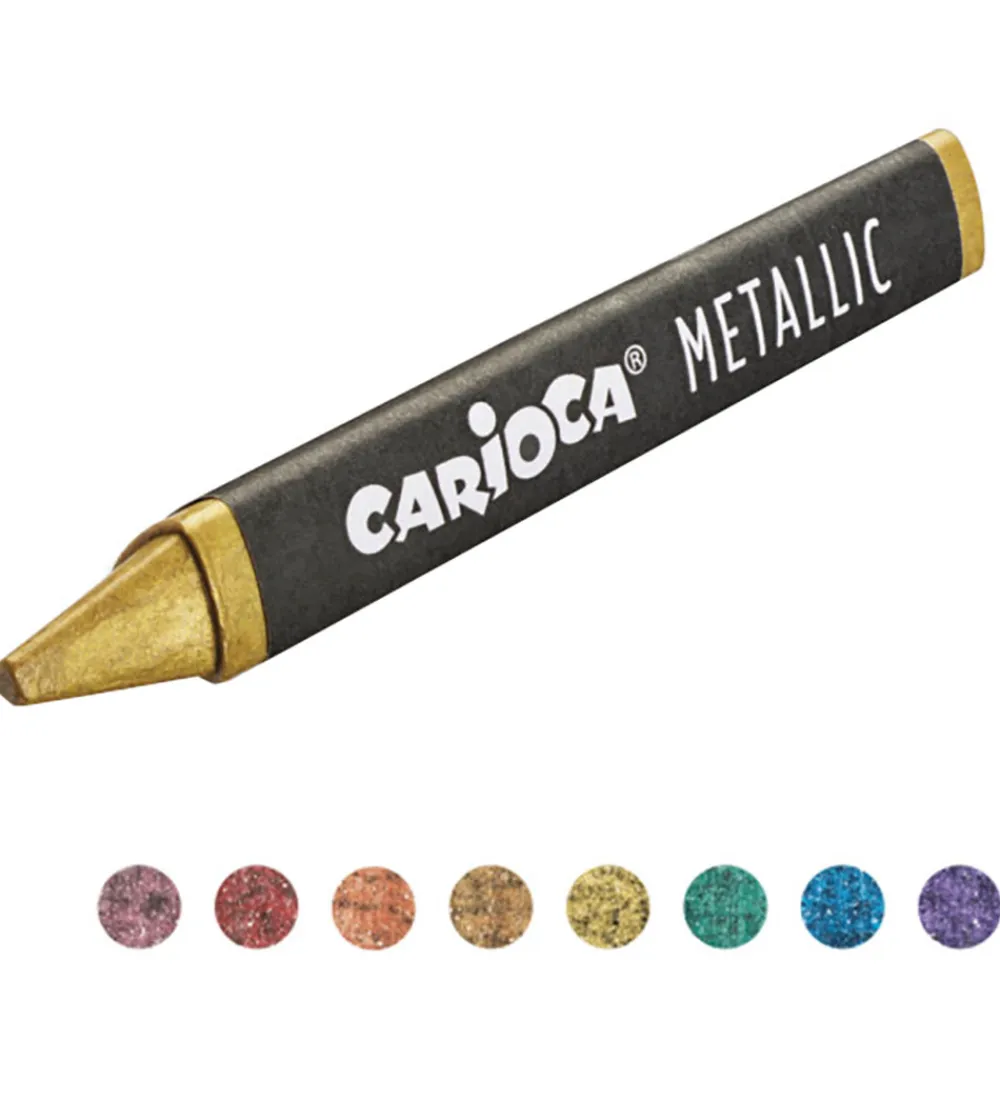 Carioca Skriveredskaber*Voksfarver - 8 stk - Metallic