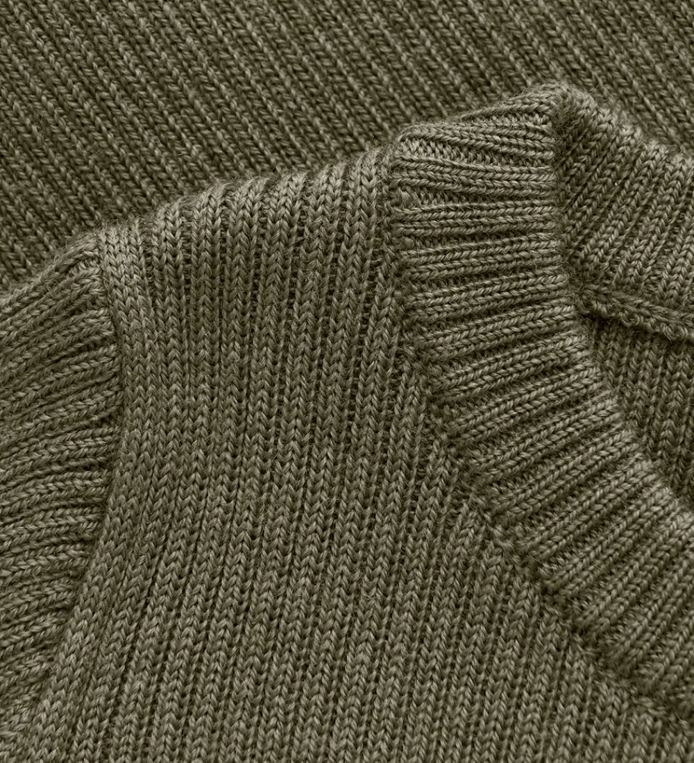 CeLaVi Striktrøjer*Cardigan - Uld - Dusky Green