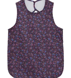 Forklæder-CeLaVi Forklæde - PU - Plum Perfect m. Blomster