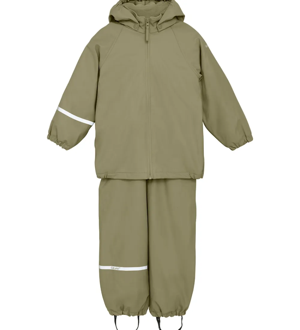 CeLaVi Regntøj*Regntøj m. Seler/Fleece - Recycle PU - Overland Trek
