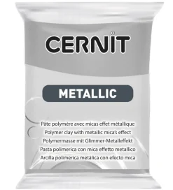 Modellervoks-Cernit Polymer Ler - Metallic - Sølv