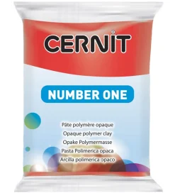 Modellervoks-Cernit Polymer Ler - Number One - Rød