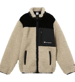 Fleece-Champion Fleecejakke - Neutral Chino Beige m. Sort