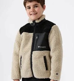 Fleece-Champion Fleecejakke - Neutral Chino Beige m. Sort
