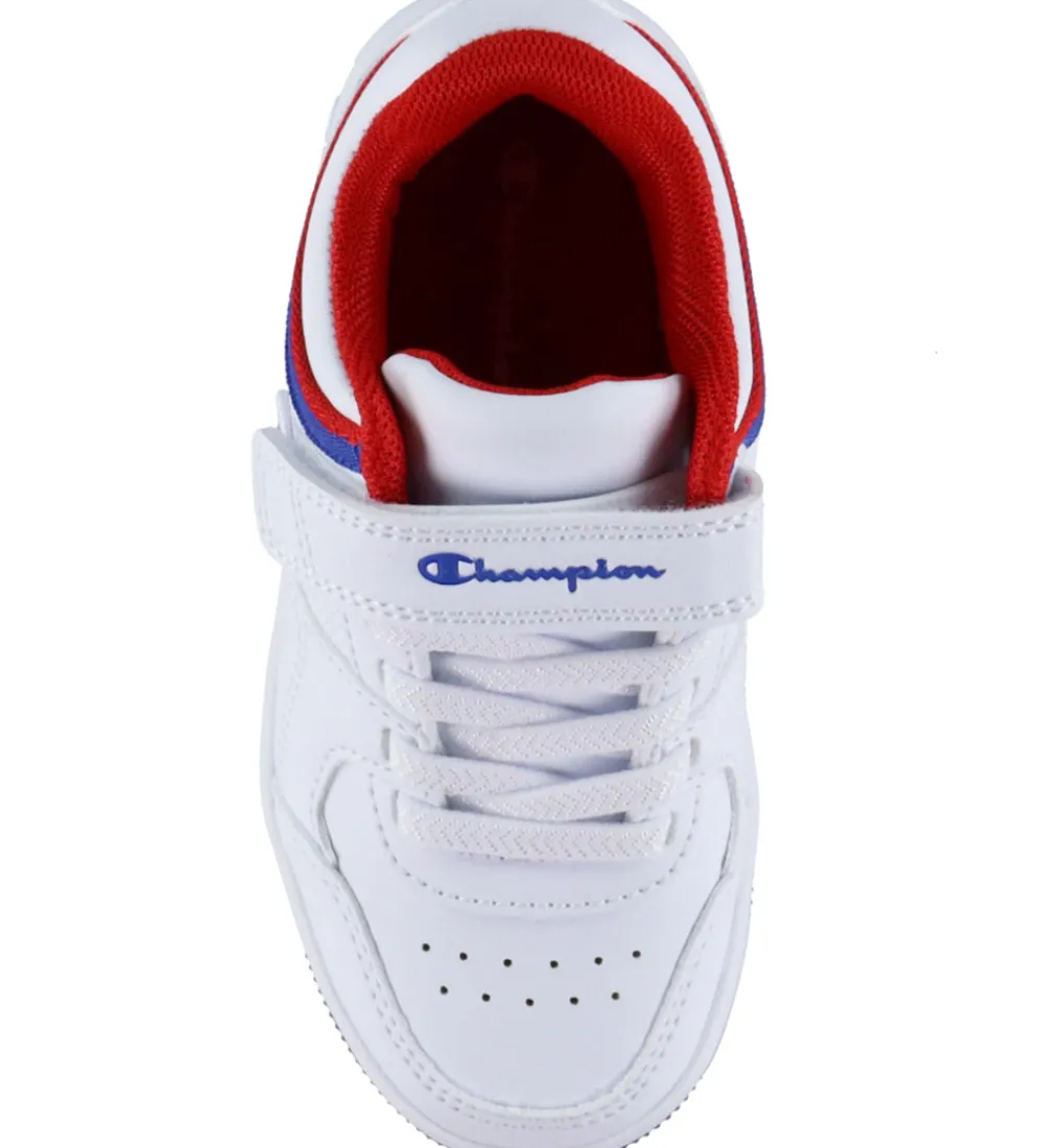 Børnesko Og Babysko|Sneakers-Champion Sko - RD18 Low B PS - Hvid/Blå/Rød
