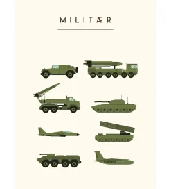 Citatplakat Plakater Og Billeder*Plakat - Børneplakat - Militær - A3