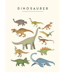 Citatplakat Plakater Og Billeder*Plakat - Børneplakat - Dinosaurer - A3