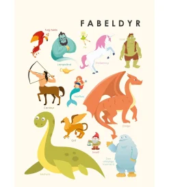 Plakater Og Billeder-Citatplakat Plakat - Børneplakat - Fabeldyr - A3