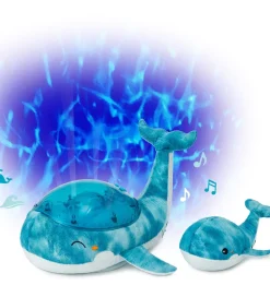 Natlamper|Lamper-Cloud-B Natlampe m. Lyd - Tranquil Whale m. Unge - 30x28x13 cm -