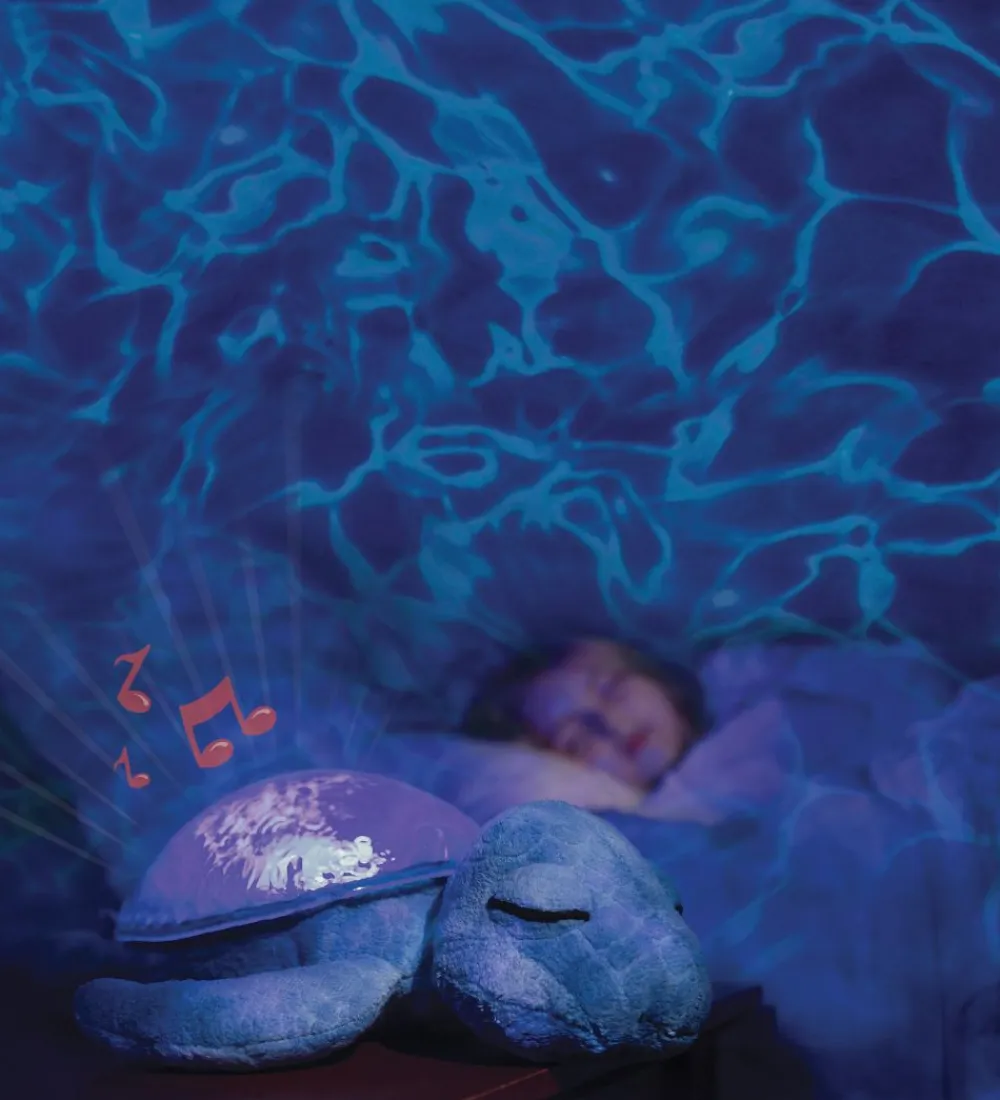 Cloud-B Fritstående Lamper*Natlampe m. Lyd - Tranquil - 27 cm - Ocean Blue Havskild