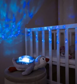 Cloud-B Natlamper|Lamper*Natlampe m. Lyd - Tranquil Penquin - 30 cm - Grå
