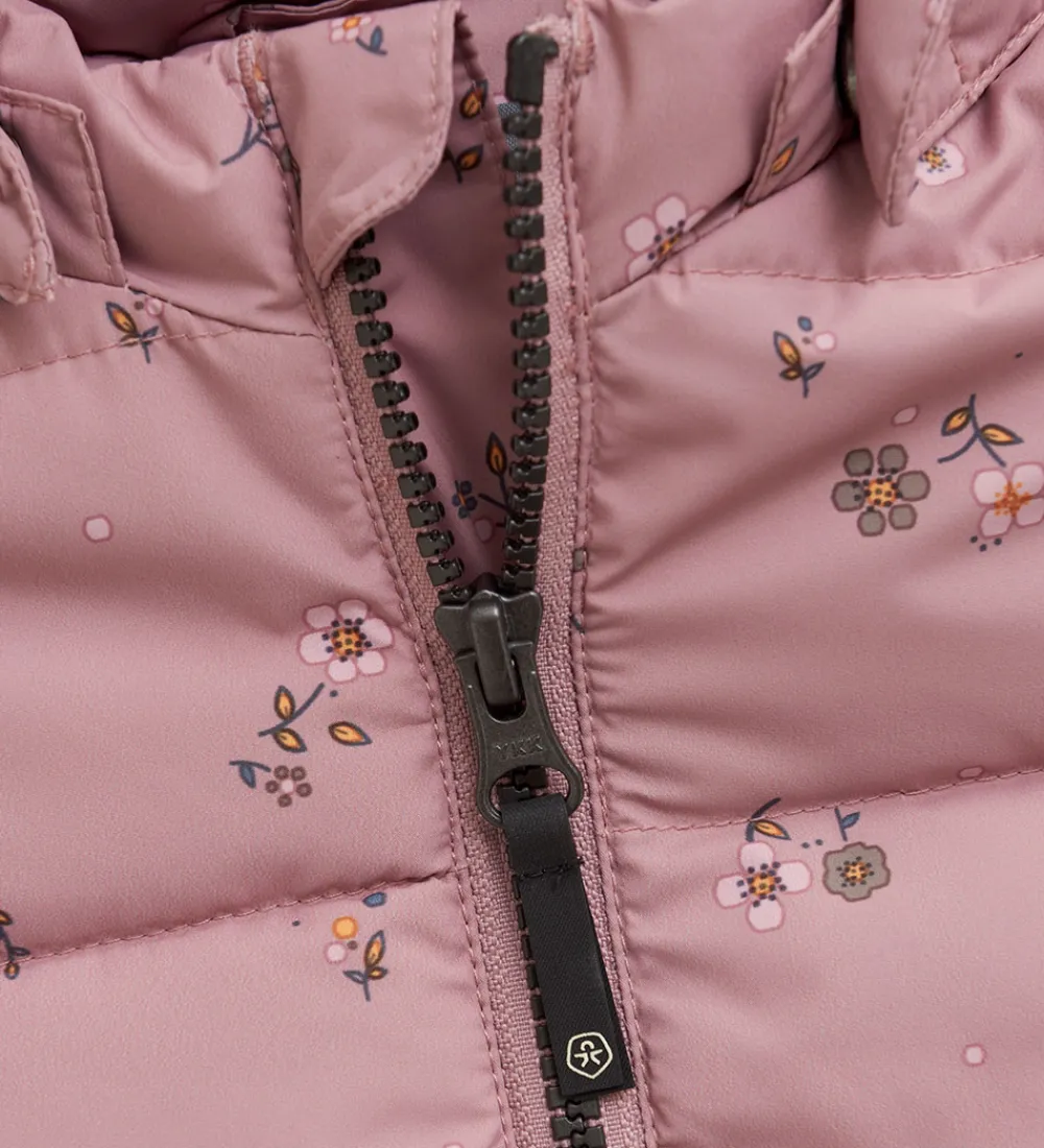 Color Kids Overgangsjakker|Dunjakker Og Dynejakker*Dynejakke - Woodrose m. Blomster