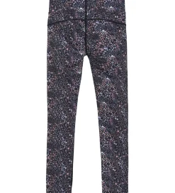 Color Kids Træningsbukser|Gymnastiktøj*Leggings - Phantom m. Blomster