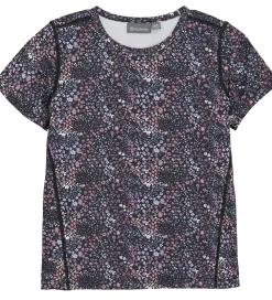 T-Shirts Og Toppe-Color Kids T-shirt - Phantom m. Blomster