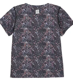 T-Shirts Og Toppe-Color Kids T-shirt - Phantom m. Blomster