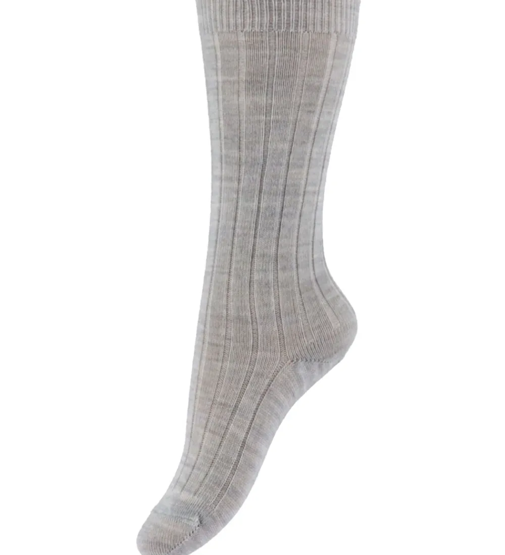 Condor Strømper|Basis*Strømper - Rib - Uld - Lead