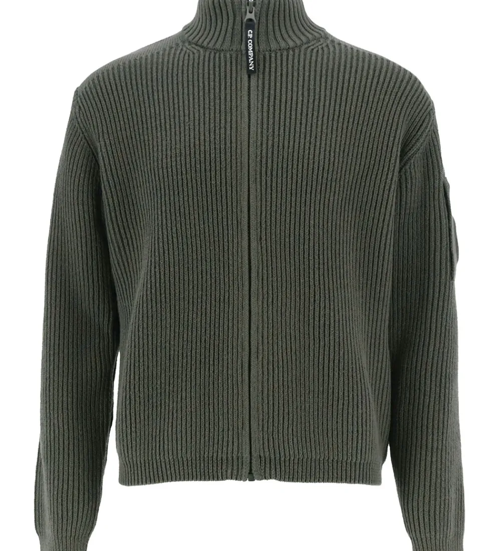 C.P. Company Striktrøjer*Cardigan - Strik - Grape Leaf Green