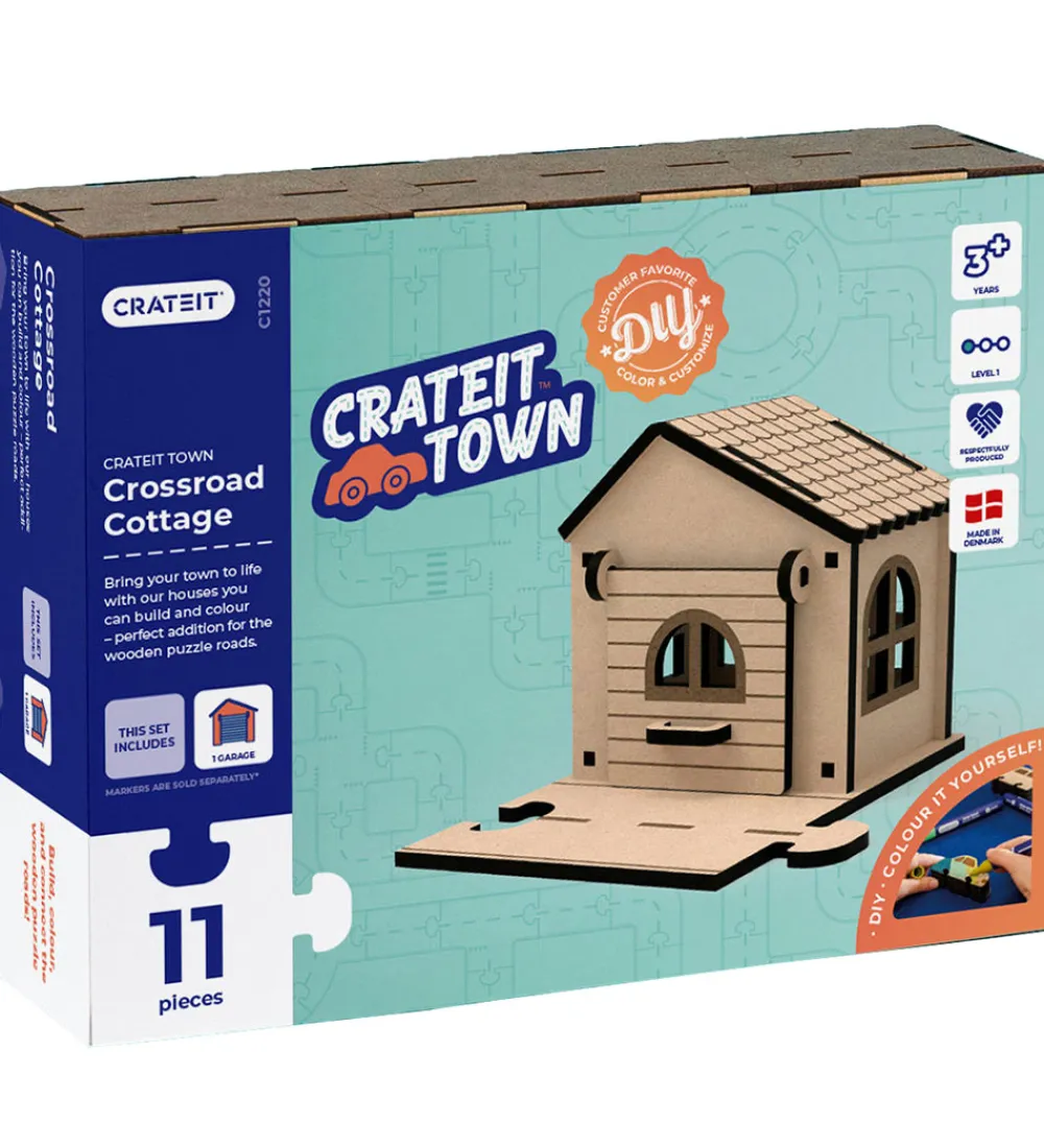 Crateit Trælegetøj*Kreasæt - Town - Træ - Crossroad Cottage - 11 De