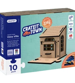 Trælegetøj-Crateit Kreasæt - Town - Træ - Vista Villa - 10 Dele