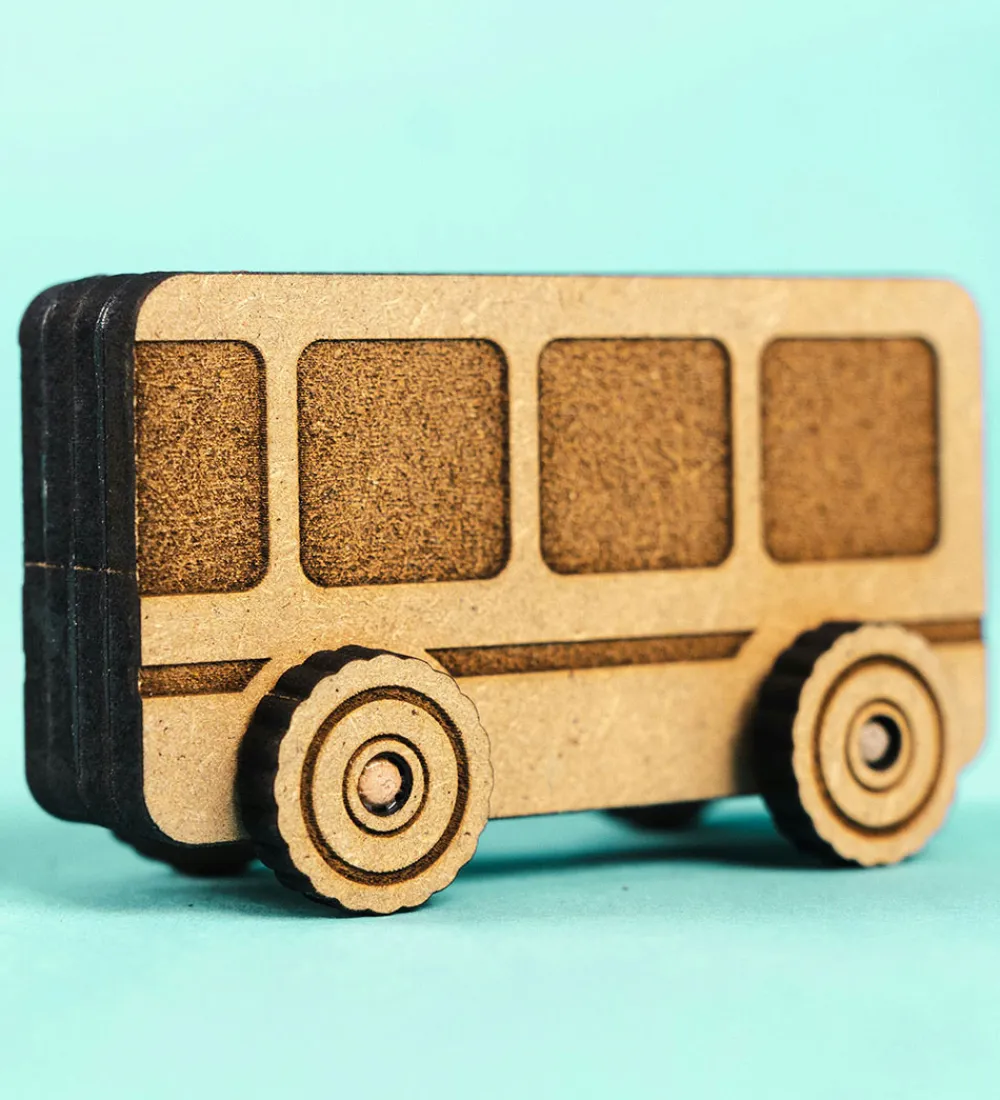 Trælegetøj-Crateit Kreasæt - Town - Træ - Bus Adventures