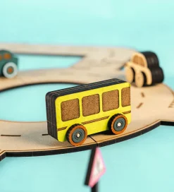 Trælegetøj-Crateit Kreasæt - Town - Træ - Bus Adventures