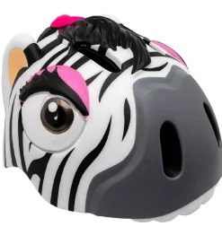 Crazy Safety Cykelhjelme|Cykelhjelme*Cykelhjelm m. Lys - Zebra - Sort/Hvid
