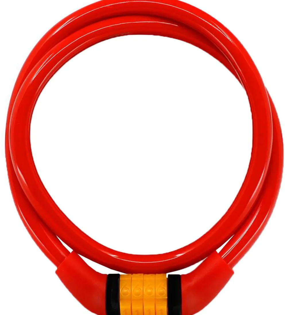 Cykellåse|Cykellåse-Crazy Safety Kodelås - 60 cm - Rød