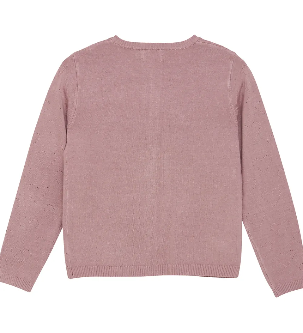 Creamie Striktrøjer*Cardigan - Viskose/Nylon - Pointelle - Woodrose