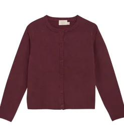 Striktrøjer-Creamie Cardigan - Viskose/Nylon - Pointelle - Vineyard Wine
