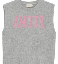 Veste-Creamie Vest - Strik - Slipover - Light Grey Melange