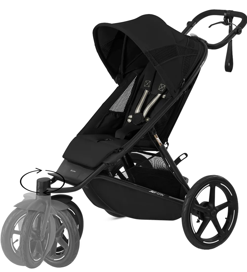Klapvogne-Cybex Klapvogn - Avi Spin - Moon Black