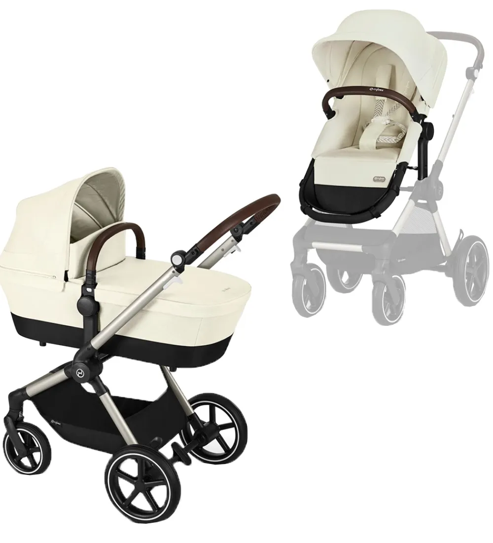 Klapvogne-Cybex Klapvogn/Barnevogn - Eos Lux - 2-i-1 - Seashell Beige
