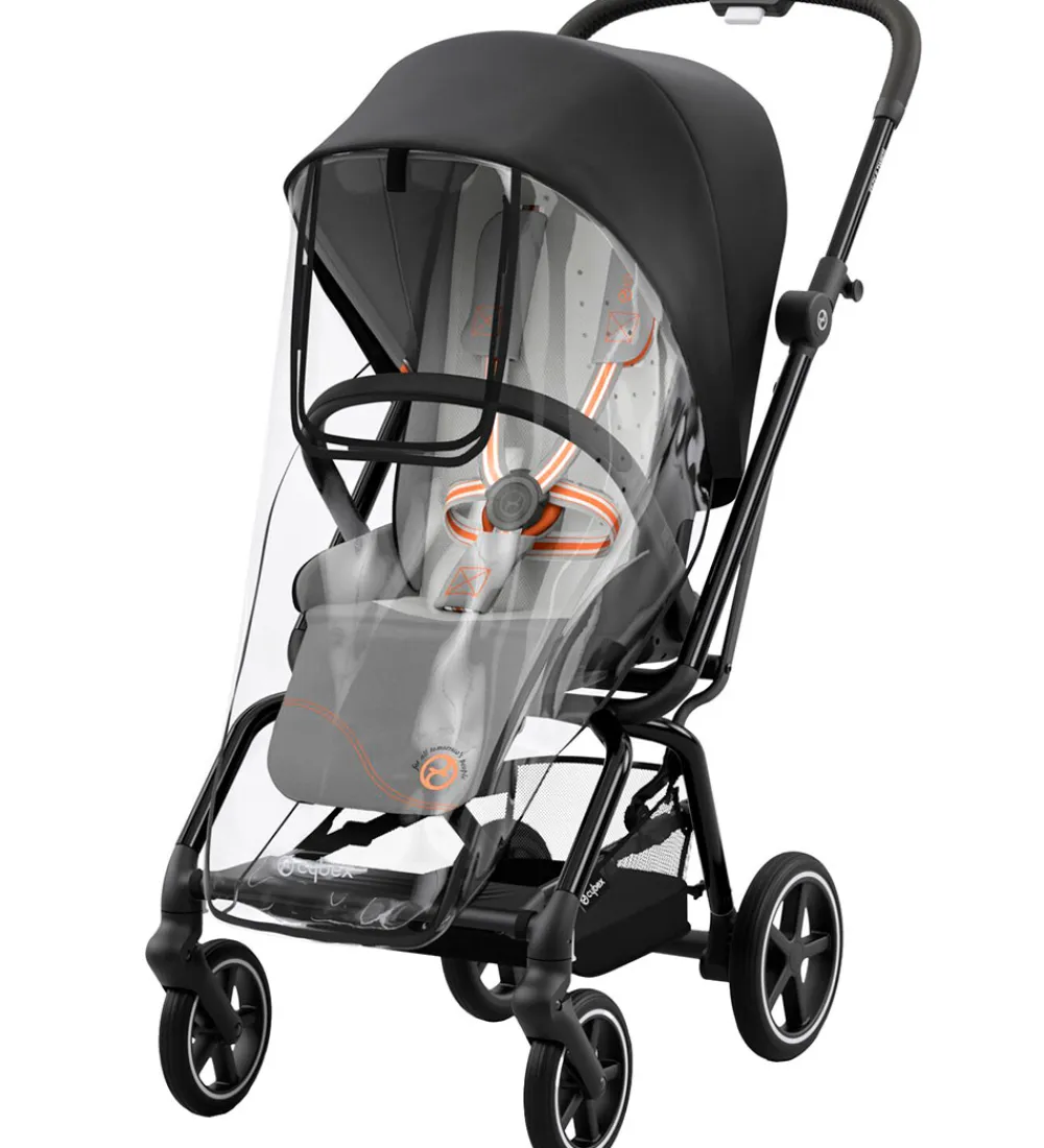 Cybex Klapvogne|Barnevognsudstyr*Regnslag - Eezy S Twist2 Line - Transparent/Sort